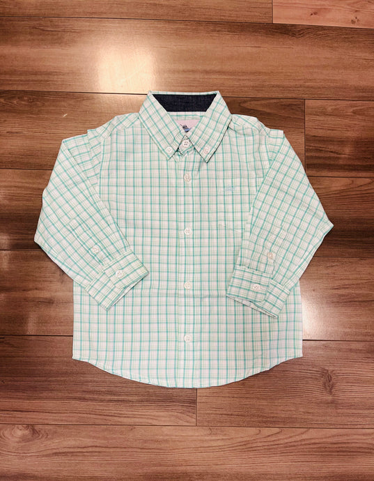 LS Southbound Dress Shirt Aqua/Lichen
