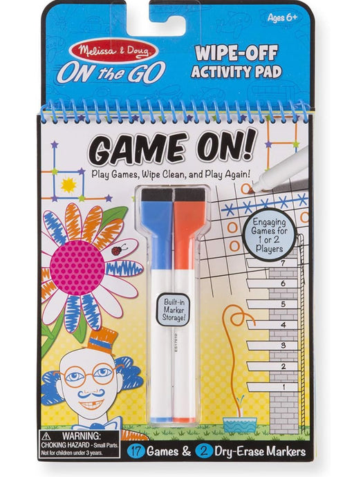 Melissa & Doug On the Go Game On! Reusable Games Wipe-Off