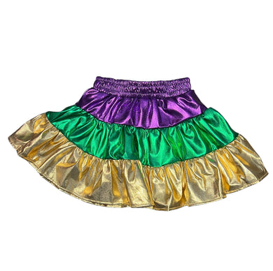 Mardi Gras Metallic Skort