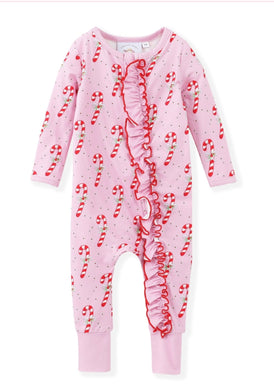 Butterknit Candy Cane Zip Up Layette