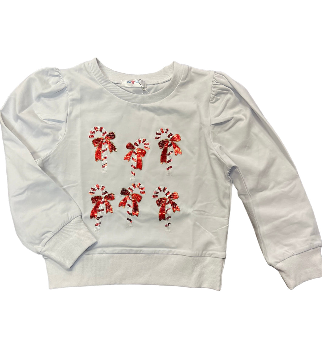 Candy Cane Puff Long Sleeve Shirt