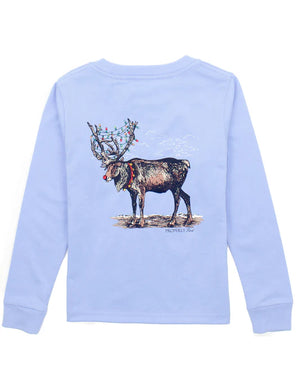 Boys Reindeer LS Light Blue