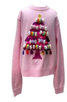 QOS Kids Light Pink Knit Bon Bon Treee