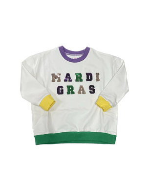 Sequin Mardi Gras Sweatshirt