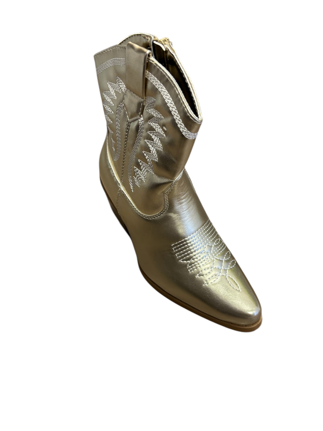 Gold Boots with a Heel