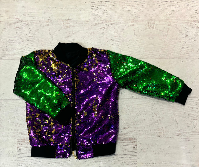 Sequin Purple, Green and Gold Jacket