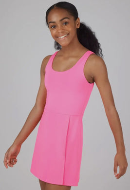 Girls Athletic Tennis Dress with Inner Shorts