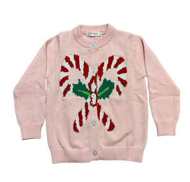 Candy Cane Knit Sweater in Pink