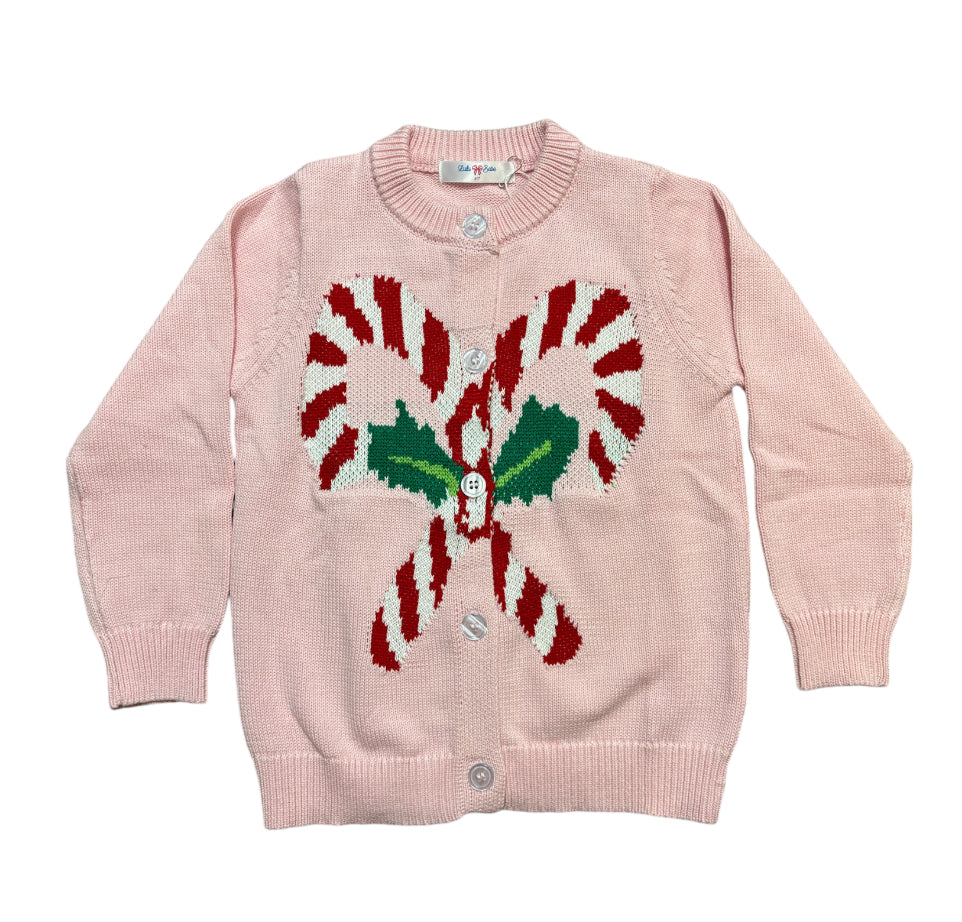 Candy Cane Knit Sweater in Pink