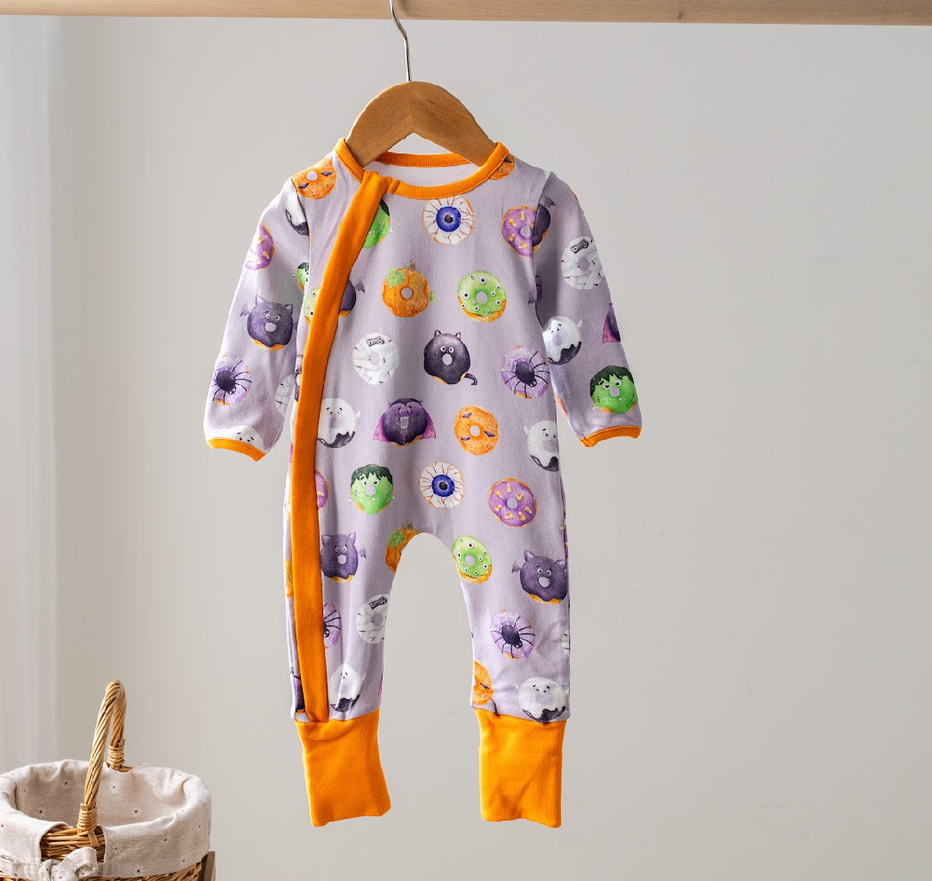 Spooky Sprinkles Organic Zip Up Pajamas