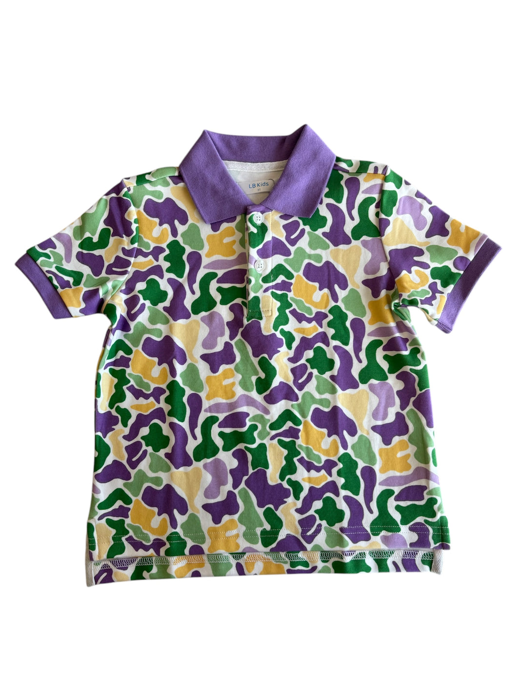 Mardi Gras Camo Polo