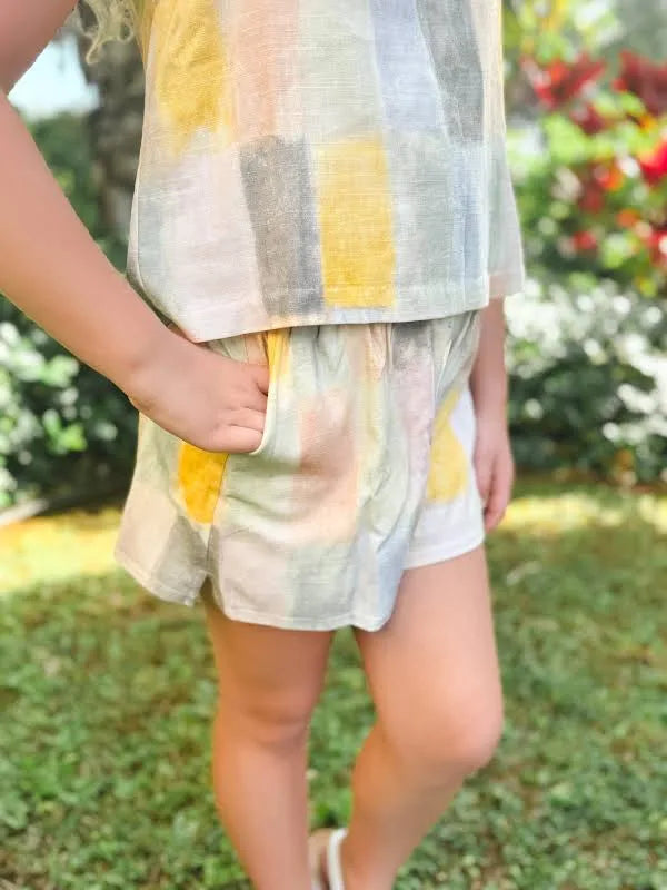 Tween Petrichor Elastic Shorts