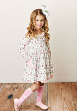 Eyelet Pink Trim Nutcracker Pocket Dress