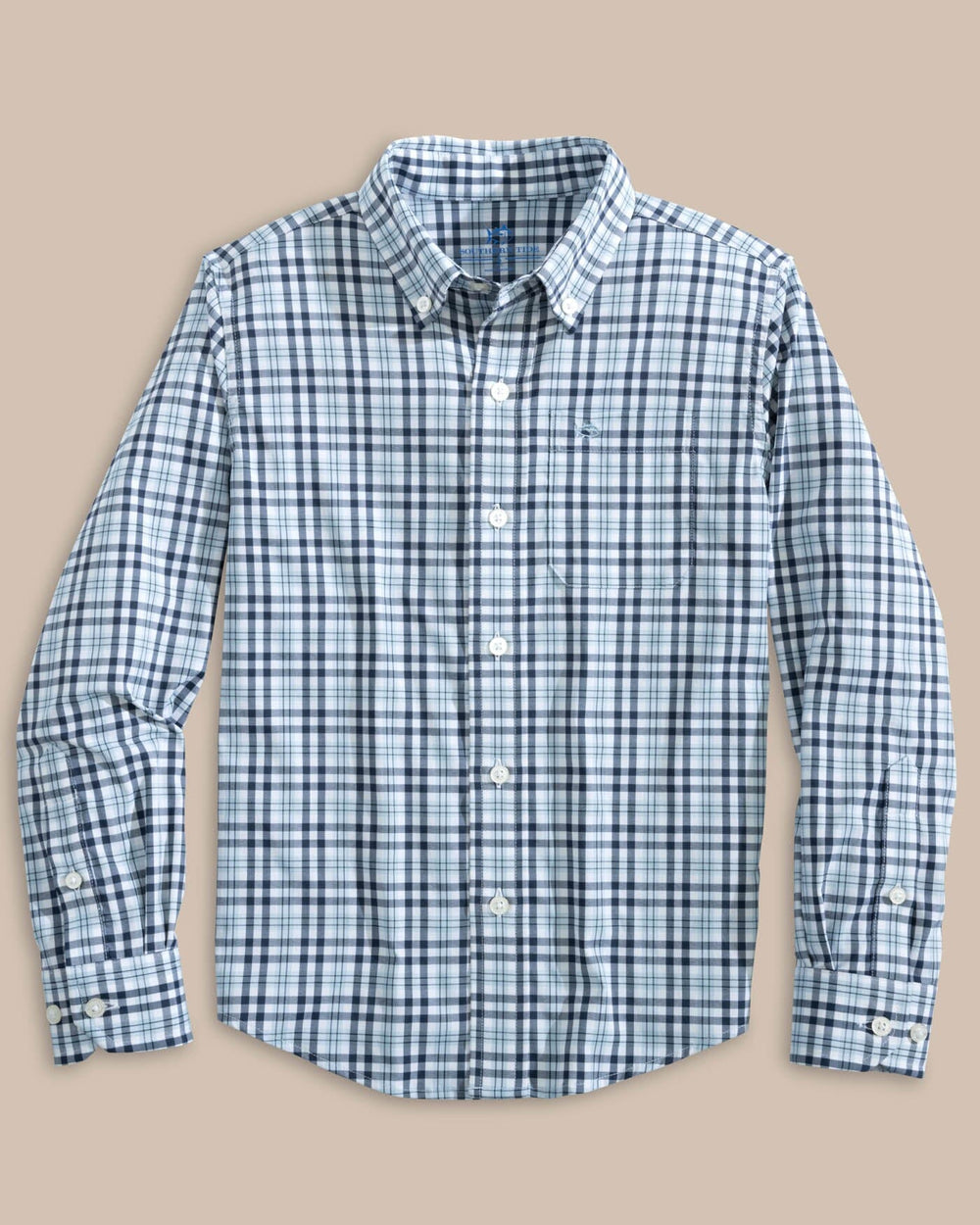 Southern Tide Blue Haywood Plaid Sportshirt