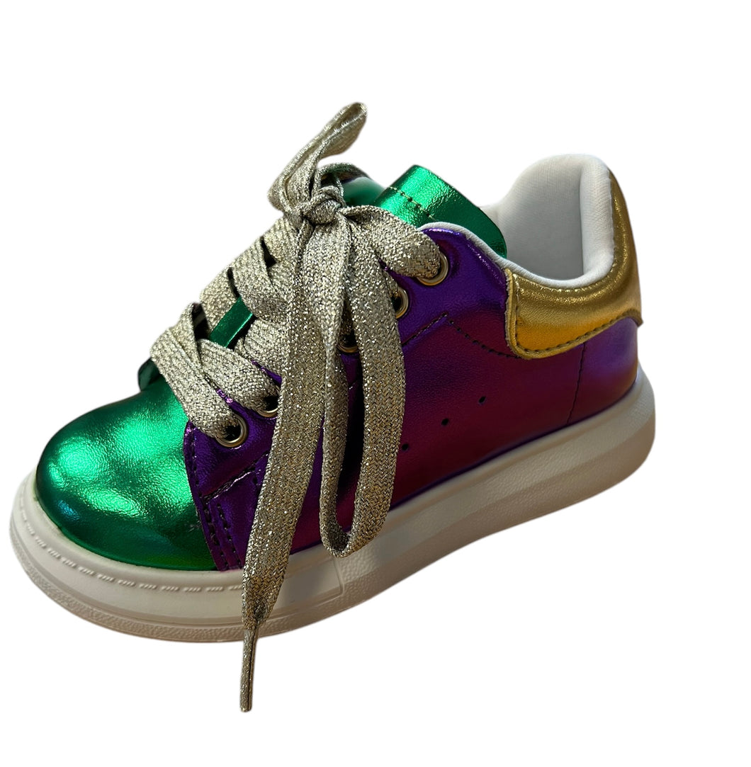 Metallic Mardi Gras Sneakers