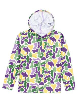 Properly Tied Sportsman Performance Hoodie Mardi Gras