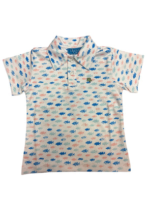 S/S Performance  Polo Fish