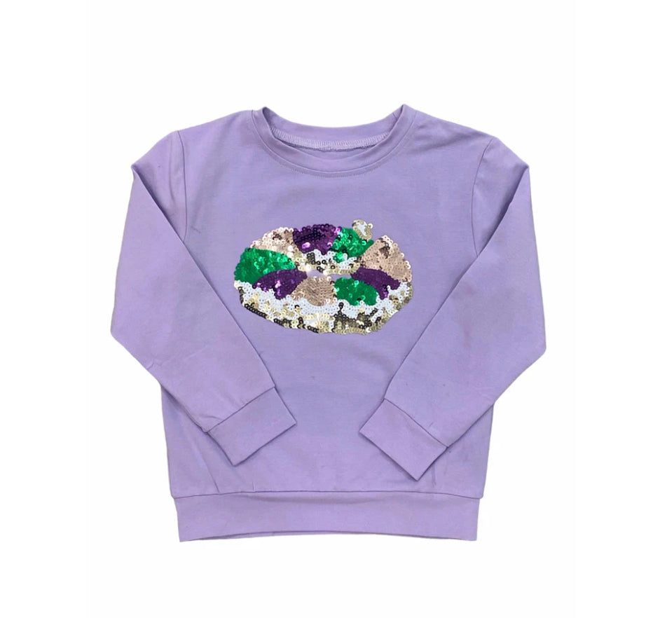 Lavender King Cake Sequin Tee