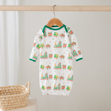 Santa's Sweet Express Organic Cotton Romper Pajamas