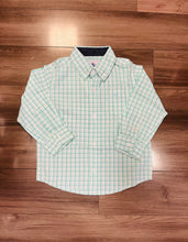 LS Southbound Button Up Shirt Aqua/Lichen