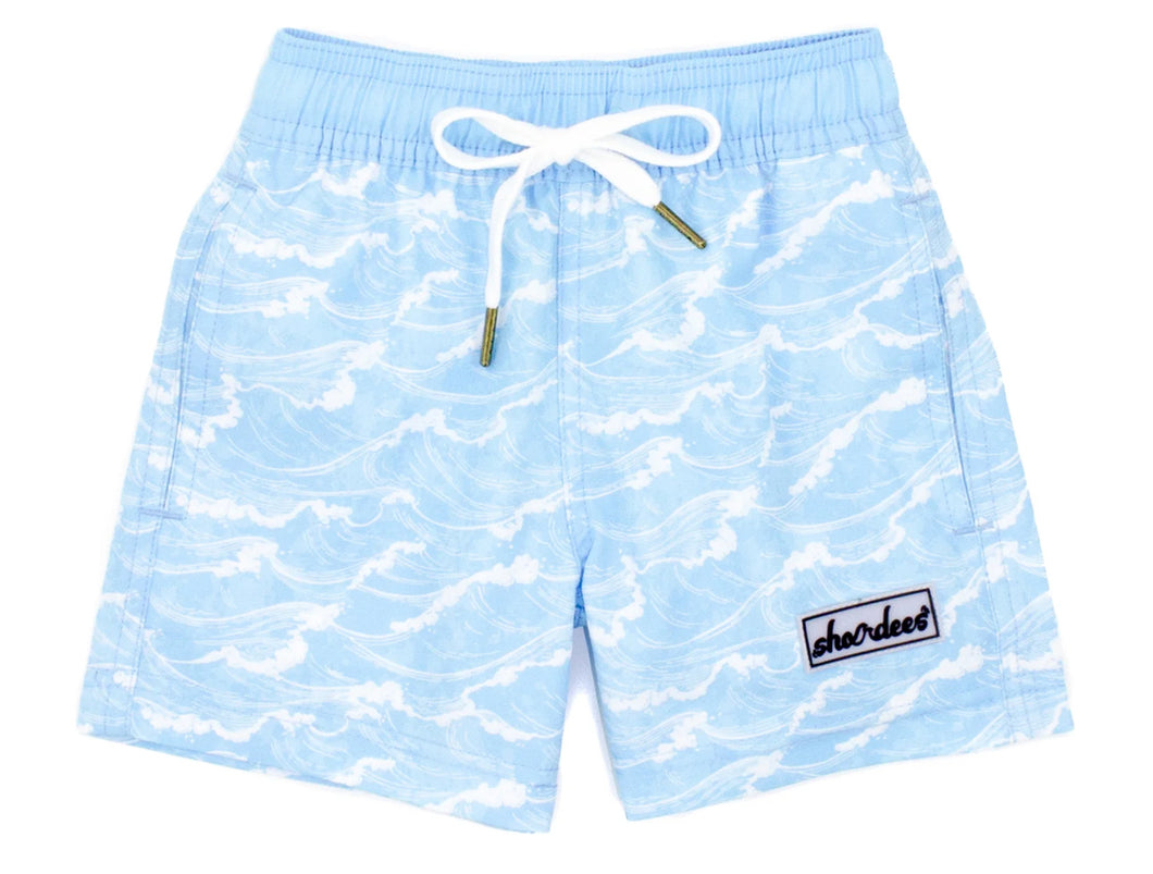Boys Shordees Swim Trunk White Cap