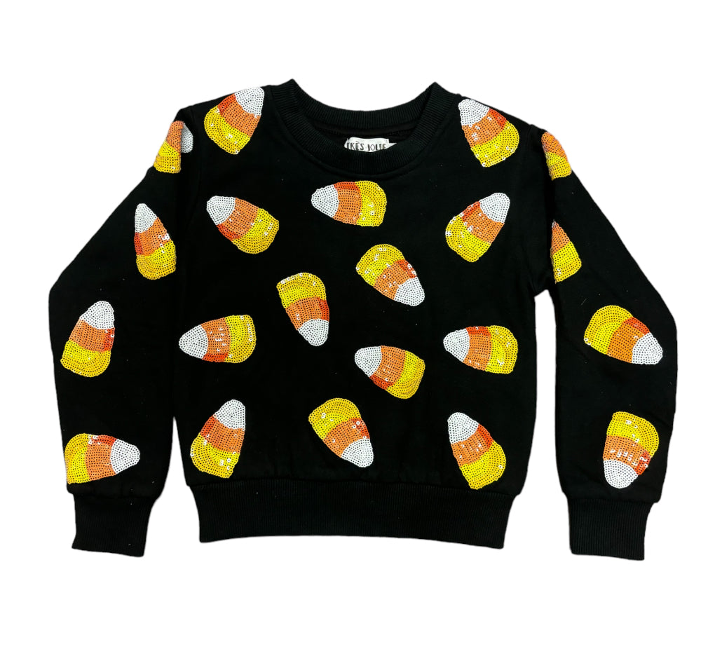 Kids Candy Corn Sequin Sweatshirt