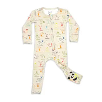 Dino ABC's Baby Bamboo Convertible Footie