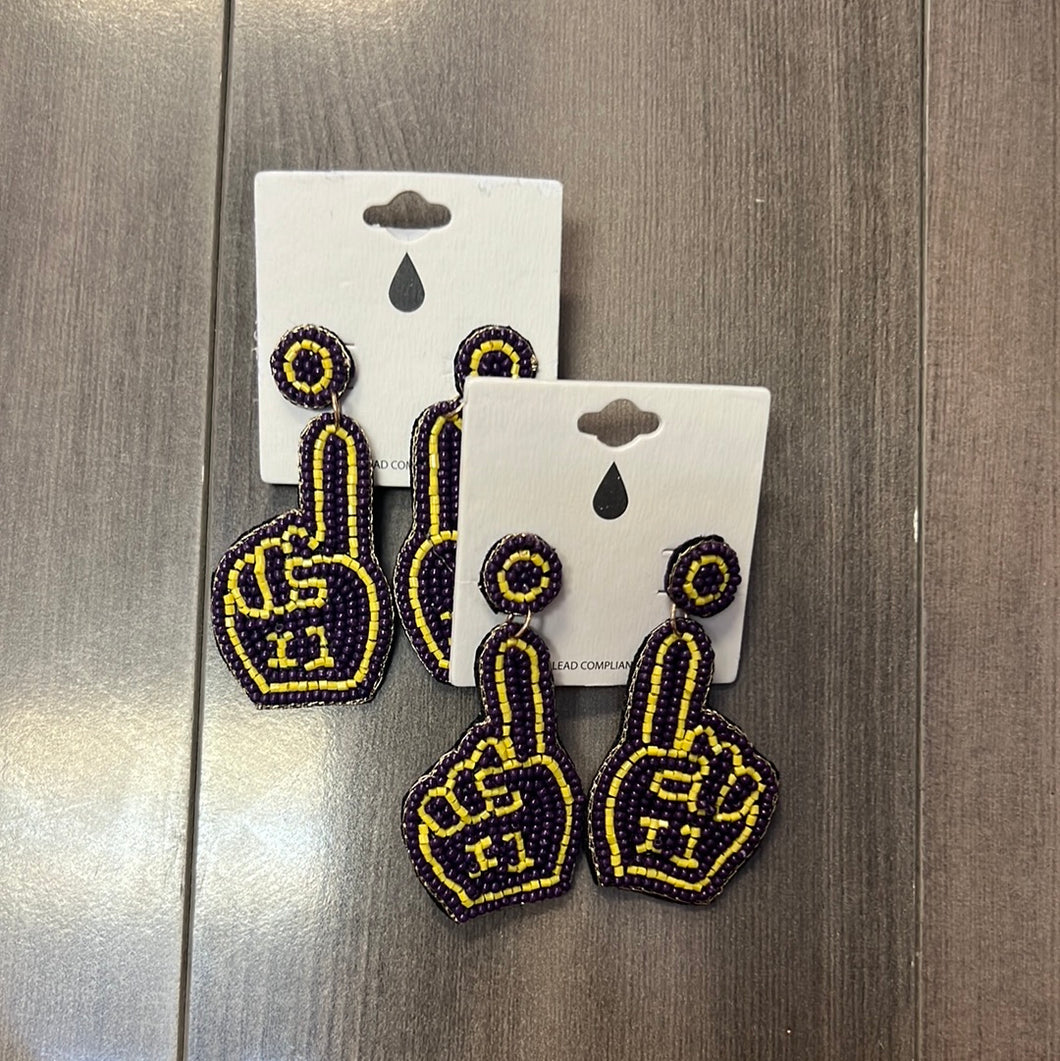 Foam Finger Earrings