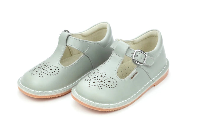 Ollie T-Strap Leather Mary Jane -Sage