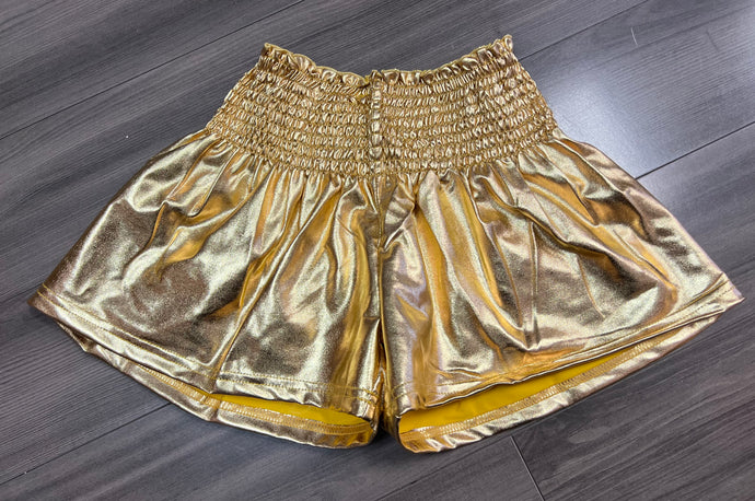 Gold Metallic Shorts
