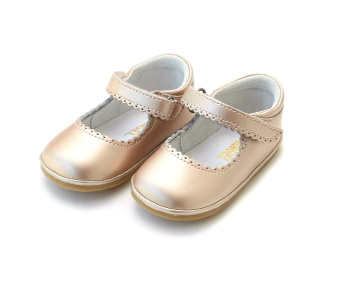Cara gold Scalloped Leather Mary Jane (Baby)