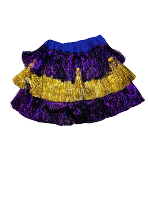 Purple/Gold Tinsel Fringe Skirt