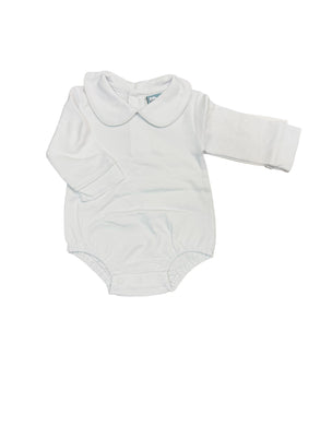 Girls White Long Sleeve Onesie