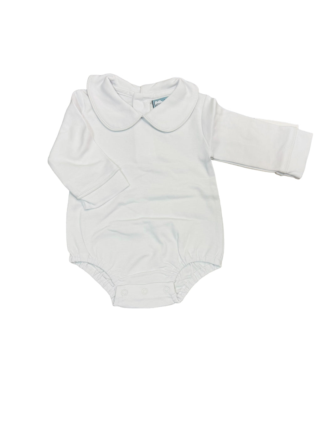 Girls White Long Sleeve Onesie