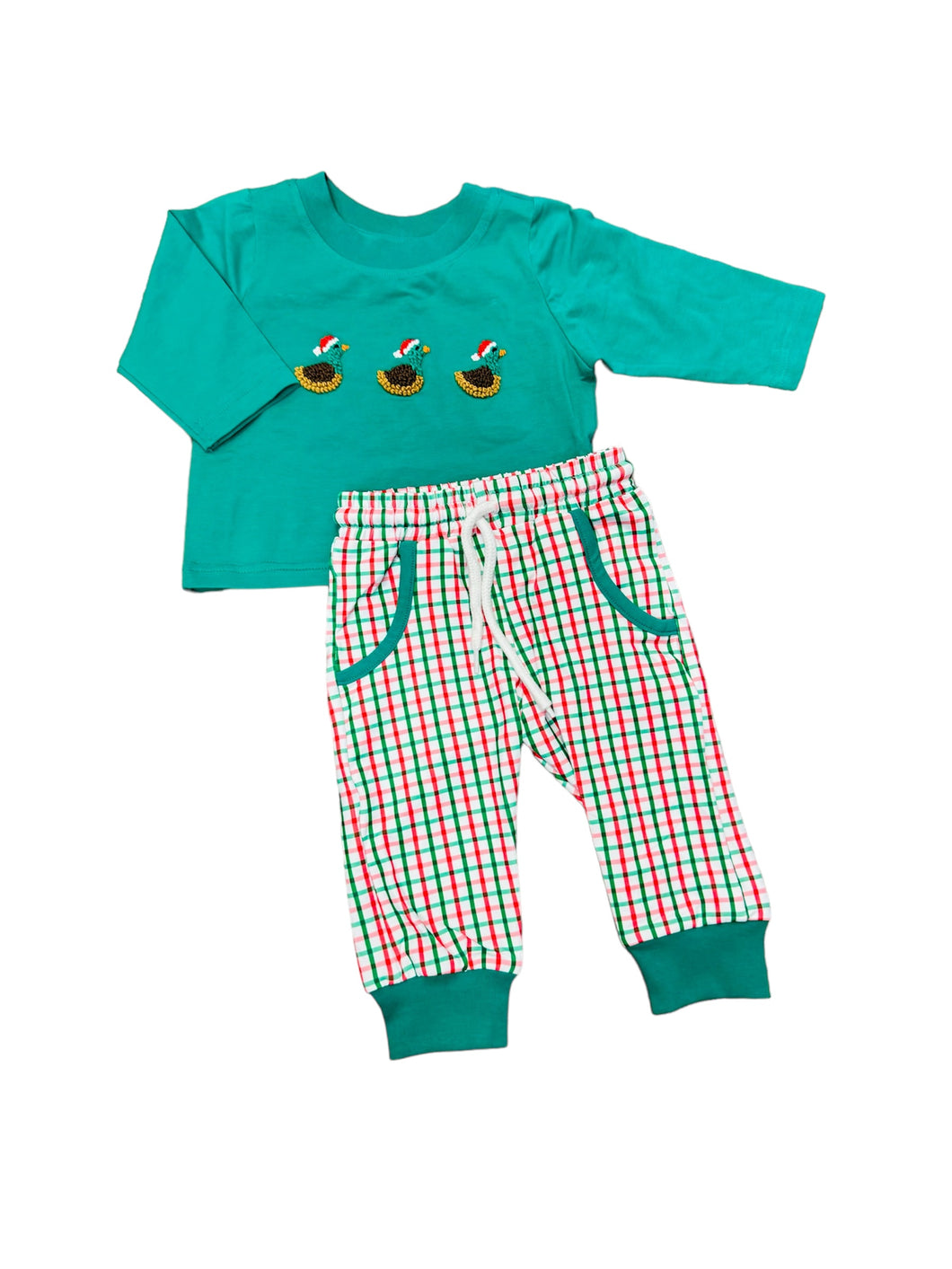 Mallard Christmas French Knot Jogger Set