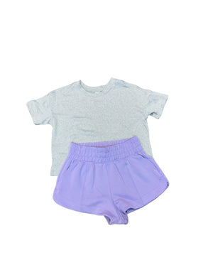 Girls Super Soft Boxy T-Shirt and Scuba Short Set