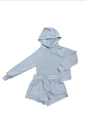 Girls Loop Terry Hoodie and Short W/ Pocket