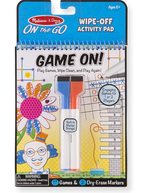 Melissa & Doug On the Go Game On! Reusable Games Wipe-Off