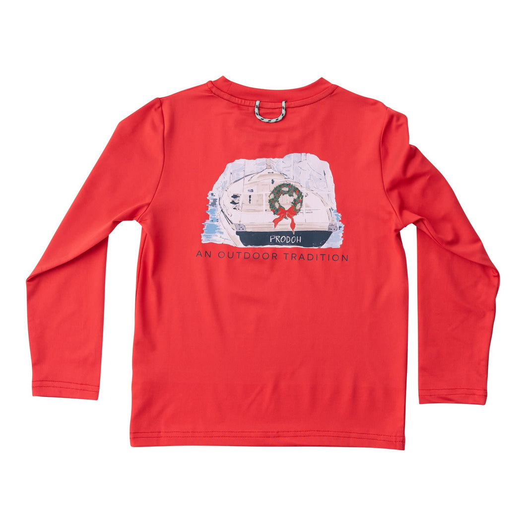 Long Sleeve Red Christmas T-Shirt