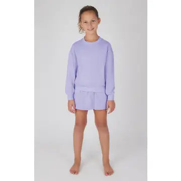 Girls Terry Crew Pullover and Skort Se