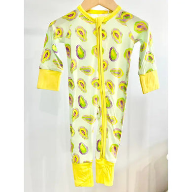 Mardi Gras Oyster Zipper Onesie