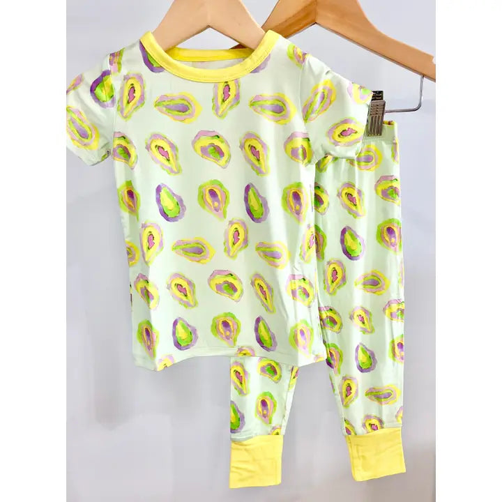 Mardi Gras Oyster Two Piece  Pajamas