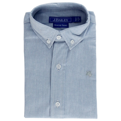 Roscoe Button Down Shirt- Blue Oxford