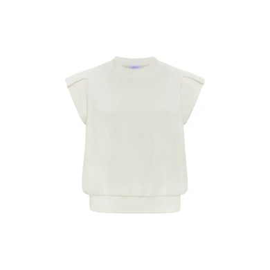 Olivia Ribbed Top White