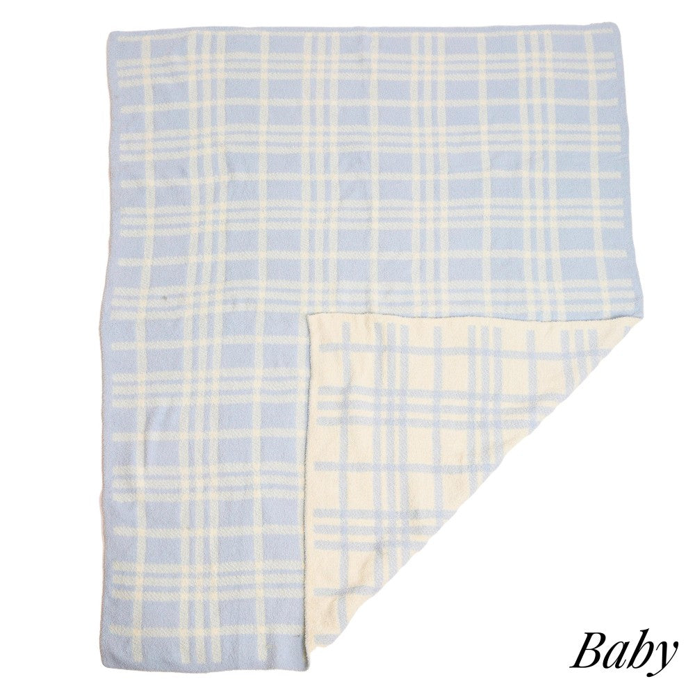 Super Soft Knit Plaid ComfyLuxe Baby Blanket