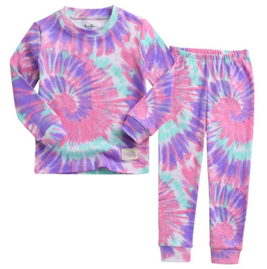 Vaenait Baby Tie Dyeing Long Sleeve PJs