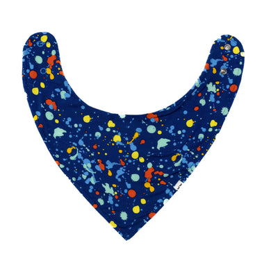 Blue Paint Party Bandana Bib