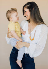 The Austin Teething Necklace in Desert Taupe