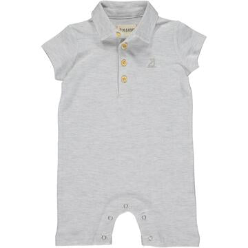 Grey Pique Drift Polo Romper