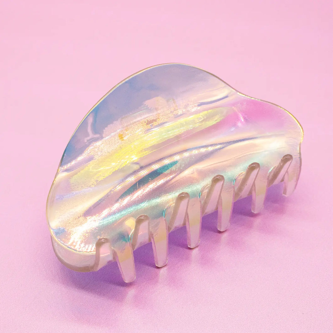 Medium Iridescent Hair Claw Clip